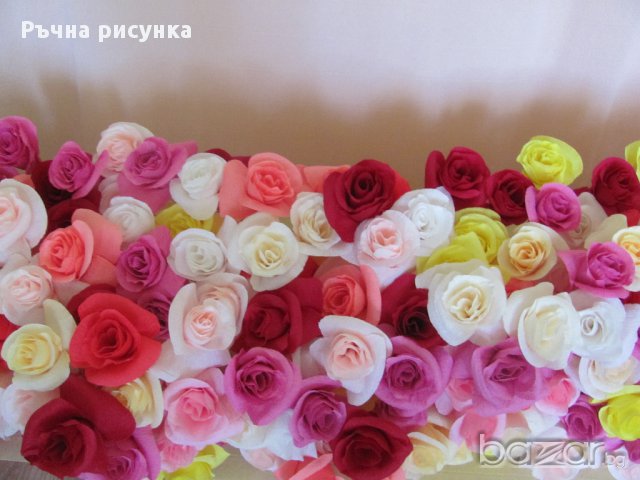 рози от хартия, снимка 5 - Декорация за дома - 18060019