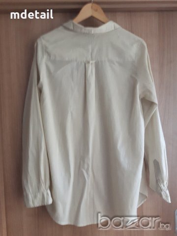 H&M - дълга бежова риза, снимка 5 - Ризи - 19750159