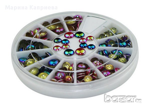 Декорация за маникюр - цветни перли, снимка 2 - Продукти за маникюр - 11051251