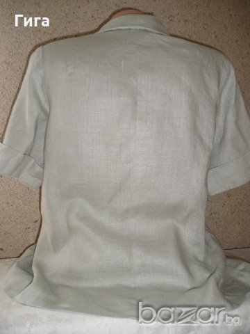 Ленено сако с къс ръкав, снимка 3 - Сака - 18204084