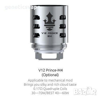 Smок TFV12 Prince M4 Replacement coil изпарителна глава смок, снимка 2 - Аксесоари за електронни цигари - 22140149