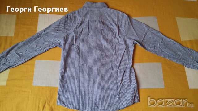 Мъжка риза Holister/Холистър, 100% оригинал, прекрасен син цвят, високо качество на използваните мат, снимка 10 - Ризи - 17619351