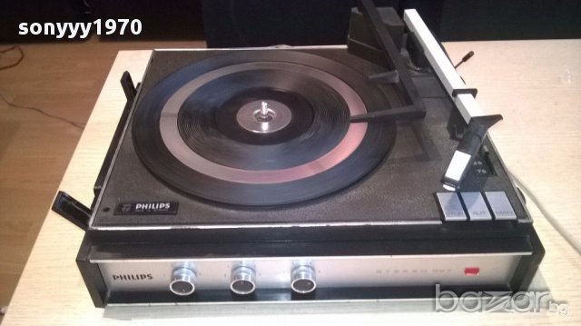 Philips stereo 347-ретро грамофон с усилвател-внос швеицария