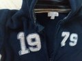 9-12м 80см Горница за момче Tex baby с качулка  Материя полар Цвят тъмно синьо  Без следи от употреб, снимка 3