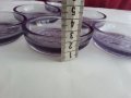 Стъклени лилави чинийки купички, снимка 4
