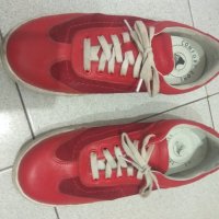 Български мъжки обувки, естествена кожа, фирма Неда, червени, номер 43, снимка 3 - Спортно елегантни обувки - 25495225