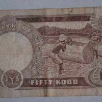 50 кобо-Нигерия, 1973-1978 г. , снимка 2 - Нумизматика и бонистика - 20830959
