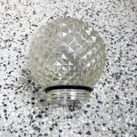 Плафон - кристално стъкло, резба, снимка 1 - Настолни лампи - 22971936