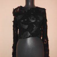 Дантелена блуза  AMARINE S размер, снимка 2 - Корсети, бюстиета, топове - 21689531