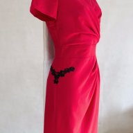 Червена рокля с къси ръкави марка KarteS, снимка 3 - Рокли - 18336322