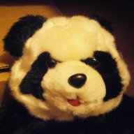 Плюшена панда-33 см+подарък малка пластмасова панда, снимка 8 - Плюшени играчки - 10678870