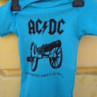 Боди бебе сито печат -на Харт рок група АС / DC и много други, снимка 8 - Бодита за бебе - 18406017