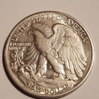 WW2 USA HALF [50c] DOLLAR 1941 Philadelphia Mint in EF condition, снимка 2 - Нумизматика и бонистика - 20878091