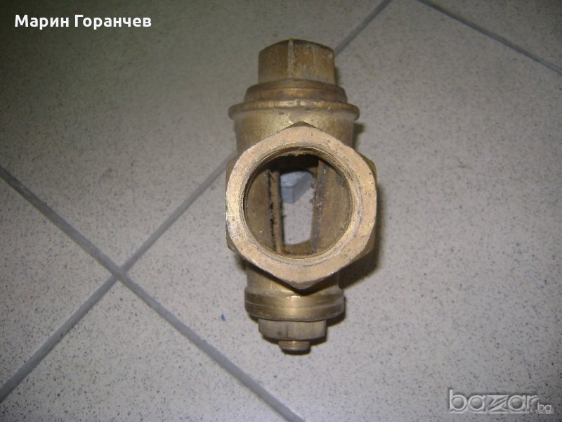 Спирателен кран ф1.1/2" цола-бронз тип-''бозаджииски'', снимка 1