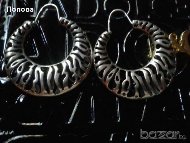 Големи масивни сребърни обеци ръчна изработка, снимка 4 - Обеци - 19232104