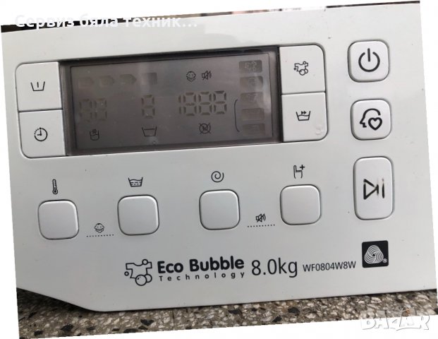 Продавам отлична платка с предният панел за пералня Samsung Eco Bubble 8 кг, снимка 2 - Друга електроника - 23809550