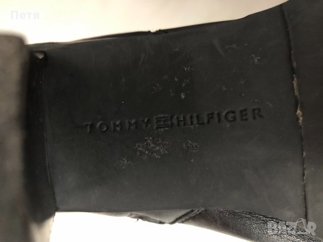 Tommy Hilfiger Дамски ботуши на ток естествена кожа, снимка 2 - Дамски ботуши - 24807867