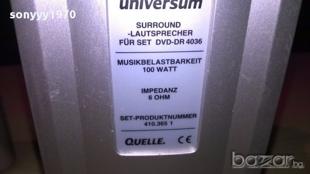 Universum-3х100watts/6ohms-3бр-колони 15/15/15см-внос швеицария, снимка 6 - Ресийвъри, усилватели, смесителни пултове - 12947560