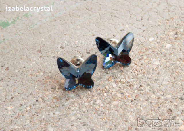  Сваровски Обеци "butterfly Lux" Swarovski, снимка 2 - Обеци - 10066953