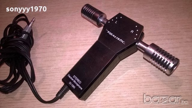 realistic-stereo electret microphone-внос англия, снимка 3 - Микрофони - 19600044