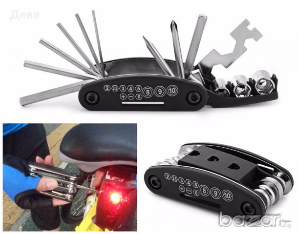 01400 Комплект джобни инструменти за велосипед, снимка 2 - Части за велосипеди - 17442904