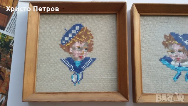 2 КРАСИВИ ГОБЛЕНА - МОРЯЧЕТА, МОМЧЕ И МОМИЧЕ, снимка 5 - Гоблени - 22311018