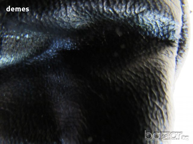 Черни дамски кожени ръкавици с подплата от естествена кожа, нови , снимка 2 - Шапки - 16073943