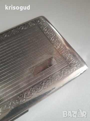 Стилна сребриста табакера с красиви арабски орнаменти / 100 мм. циг. , снимка 2 - Табакери - 25750356