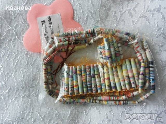 Ръчна изработка на бижута от хартия и квилинг  0.50лв лакирани са със декопажен лак, снимка 4 - Колиета, медальони, синджири - 18409380