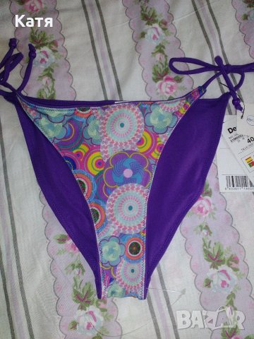 Нов бански долнище Desigual, М, шарен, лилав, розов, двулицев, снимка 3 - Бански костюми - 21509876
