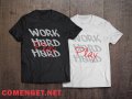 Fitness Mania! Мъжка TRAIN тениска WORK HARD PLAY HARD! Бъди различен поръчай с твоя снимка!, снимка 1 - Тениски - 8924283