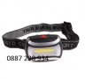 Челник фенер с COB LED диод + 3 бр. ААА батерии, снимка 1 - Други - 14057651