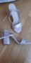 Сандали със стабилен ток и камъчета. , снимка 1 - Дамски обувки на ток - 24789170