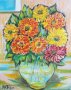 Картина " Букет Хризантеми ", снимка 1 - Картини - 22054854