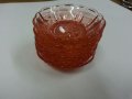 Стъклени чинии чинийки розово стъкло, снимка 2