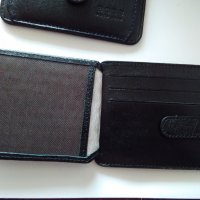 Кожено ново черно портмоне за карти Hugo Boss, снимка 2 - Портфейли, портмонета - 19839744