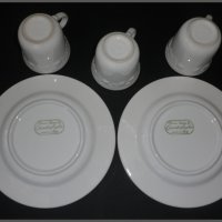 Лот: бели порцеланови чаши+бели порцеланови чинии,релефно инкрустирани, снимка 3 - Чинии - 22996087