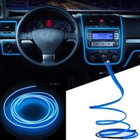 LED светеща лента нишка неон за вътрешен интериор осветлние в кола камион мотор светещо въже и декор, снимка 6 - Аксесоари и консумативи - 21870962