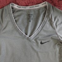 nike pro-fitted v-neck II grey , снимка 3 - Тениски - 22715902
