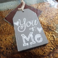 Дървена табелка за окачване " Ти и аз " , снимка 3 - Декорация за дома - 24950278