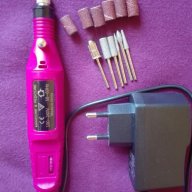 сет Електрическа пила за + накрайници приставки и адаптор за маникюр нокти педикюр гел лак премахван, снимка 6 - Други - 17245964