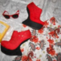 Дамски  червени обувки на платформа Gabriela Juliani, снимка 9 - Ежедневни обувки - 20509800
