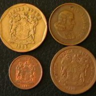 лот от 4 монети, Южна Африка, снимка 2 - Нумизматика и бонистика - 10030493