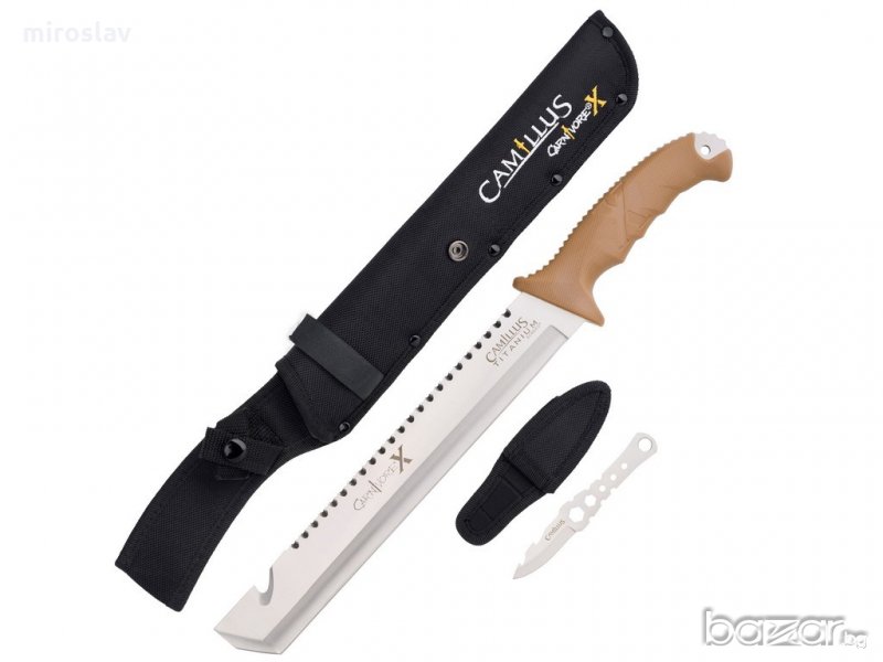 Мачете за оцеляване-Camillus 18" Carnivore X Titanium Nitride Bonded Machete-19236, снимка 1