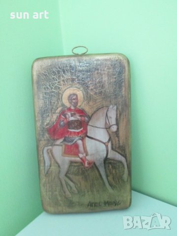 икона Свети Мина, снимка 6 - Икони - 25852956