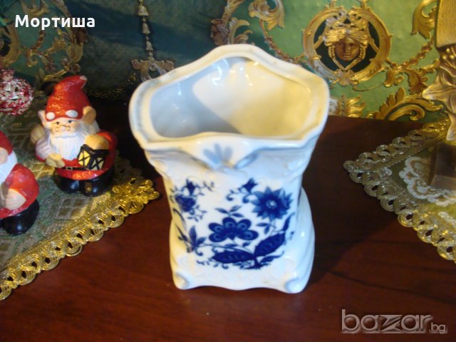    "Син лук "ваза порцелан, снимка 3 - Вази - 20309958