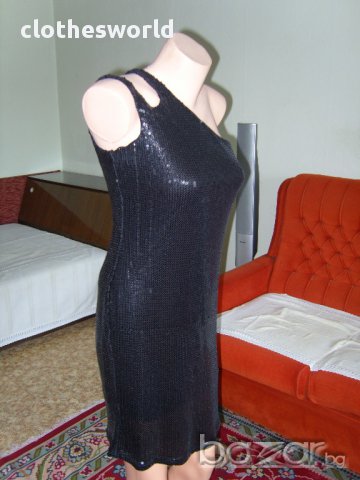 Искряща черна рокля Next, снимка 3 - Рокли - 11689952