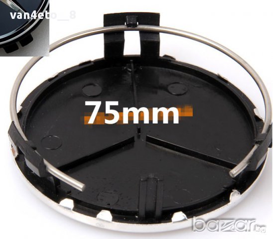 4 бр.капачки за джанти на MERCEDES с диаметър 75 mm, снимка 2 - Аксесоари и консумативи - 16669793