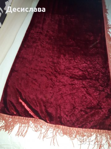 Плюшена покривка за маса или легло ретро, снимка 5 - Антикварни и старинни предмети - 25960839