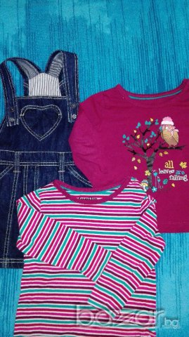 Бебешка рокля / сукман + две блузи с дълъг ръкав Lupilu, снимка 4 - Бебешки рокли - 16106267